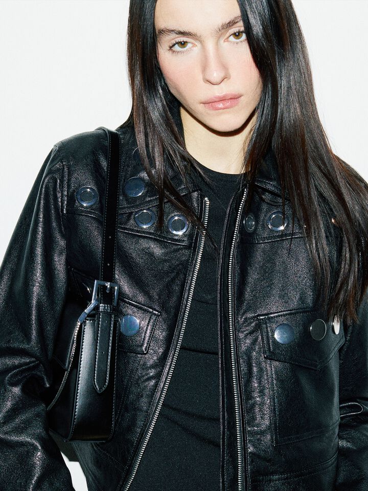 Jacket with eyelets - women's jackets - Black | Sisley image number 7